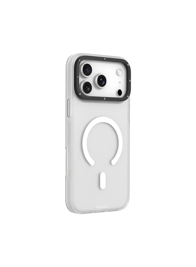 YOUNG KIT Youngkit Hidden Sand Series Magnetic Matte Texture For iPhone 17 Pro - Misty White - Image 2